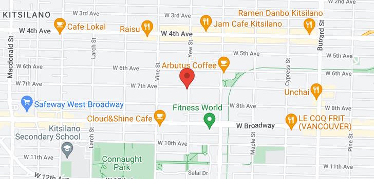 map of 2200 W 7TH AVENUE